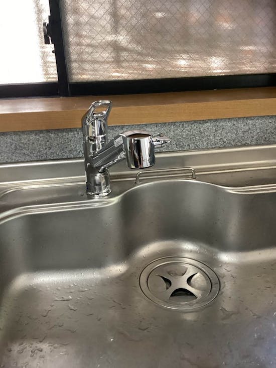 工事後　神奈川県茅ヶ崎市のお客様のキッチン水栓工事 