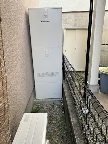 枚方市のお客様のエコキュート交換工事