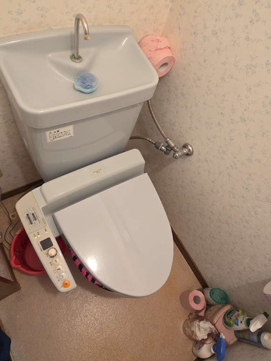 工事前 栃木県芳賀郡のお客様のTOTO便器工事パック