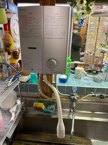 福島県会津若松市のお客様の瞬間湯沸かし器取付工事