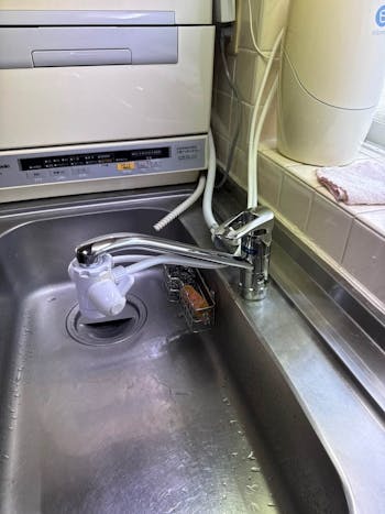 千葉県大網白里市のお客様のキッチンワンホール水栓交換工事 　具体的な工事内容1