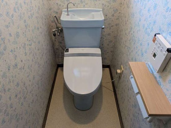 工事前　静岡県静岡市のお客様のトイレ・洗面化粧台交換工事