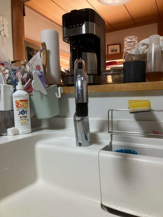 工事前　群馬県高崎市のお客様のキッチン混合水栓交換工事