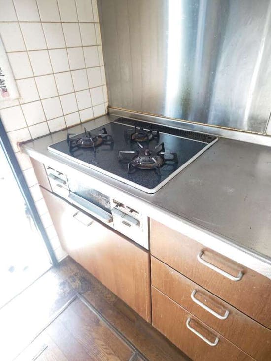 工事前　福島県いわき市のお客様のビルコン・レンジ工事