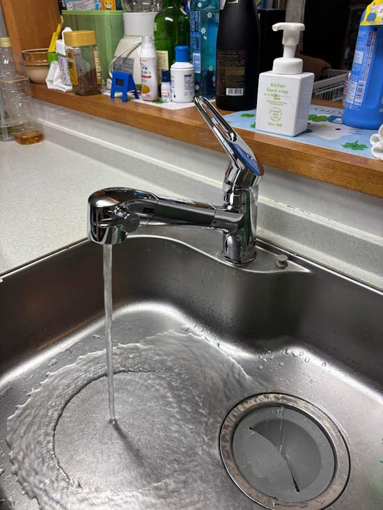 工事後 茨城県東茨城郡のお客様のキッチン水栓交換工事