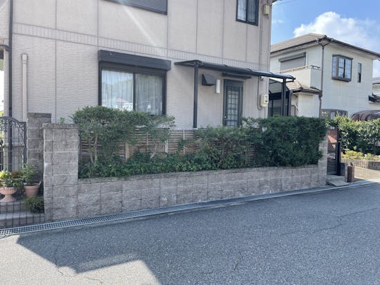 工事前　員弁郡東員町のお客様のフェンス工事