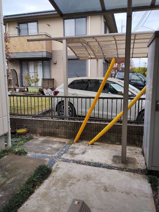 工事前　群馬県太田市のお客様の物置設置工事