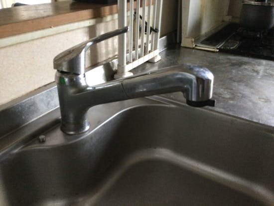 工事前　東京都青梅市のお客様の台所混合栓交換工事