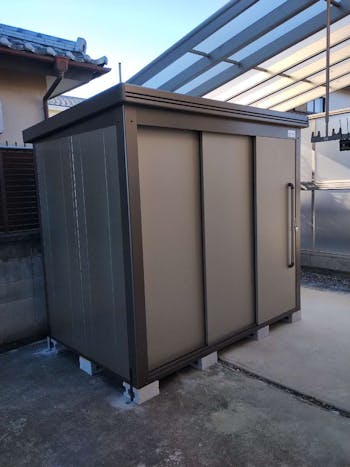 群馬県藤岡市のお客様のサンキングラッセN10物置工事