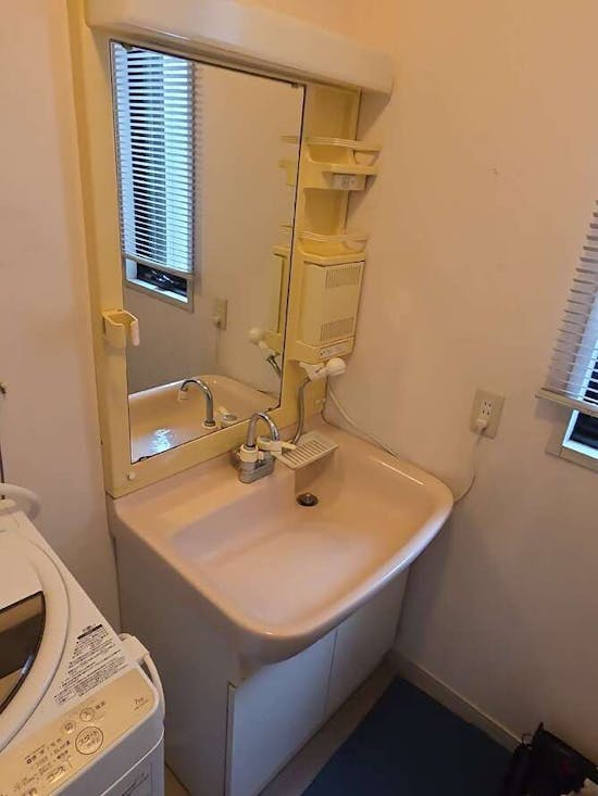 工事前　栃木県大田原市のお客様の洗面台交換工事