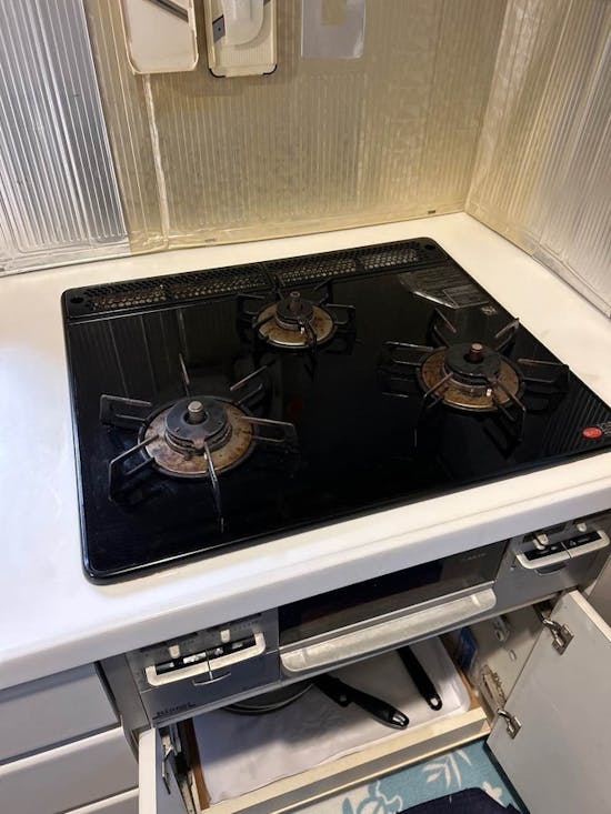 工事前　宮城県宮城郡のお客様のビルトインコンロ交換工事