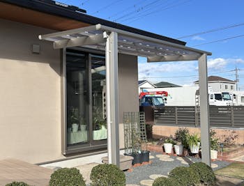 前橋市のお客様のテラス工事