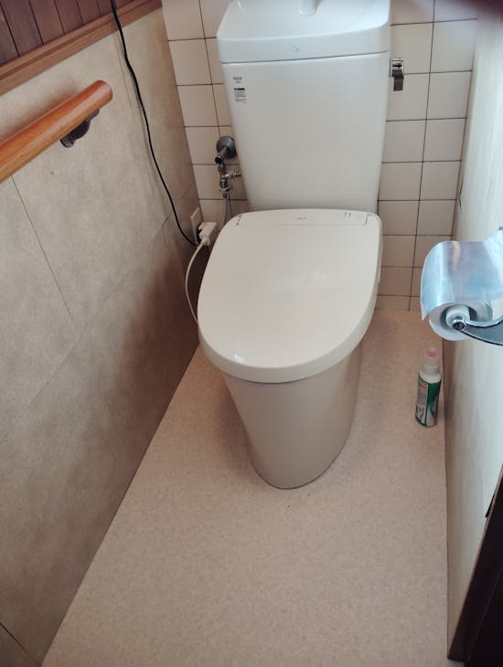 工事後 静岡県のお客様のトイレパック工事