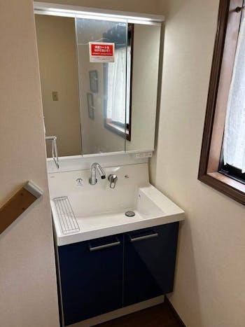 神奈川県相模原市のお客様の洗面化粧台交換工事