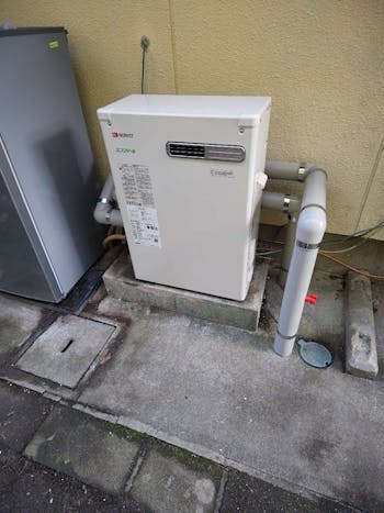 福島県いわき市のお客様の給湯器交換工事