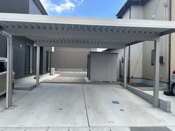 福島県のお客様の物置設置と外構工事　具体的な工事内容1