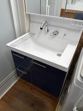 群馬県安中市のお客様の洗面化粧台工事　具体的な工事内容1