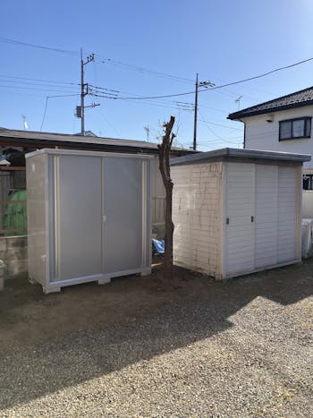 前橋市のお客様の物置・倉庫工事　具体的な工事内容1