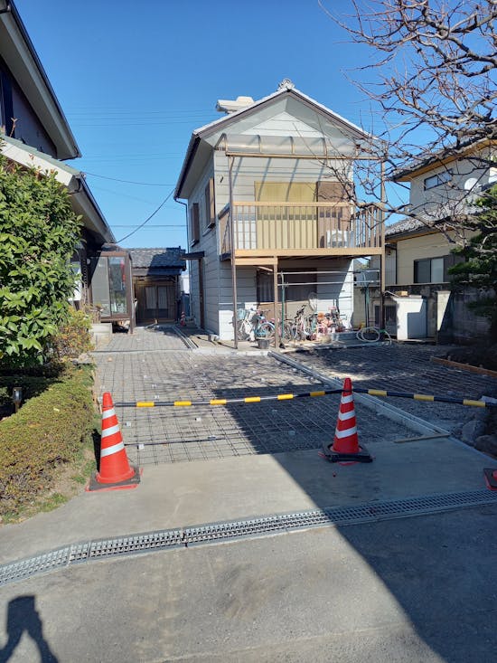 工事前 高崎市のお客様のカーポート設置工事