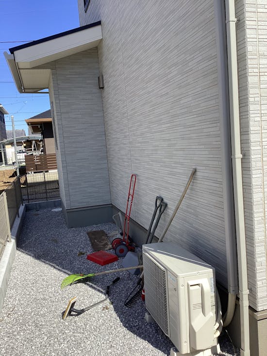 工事前　東松山市のお客様の物置・倉庫工事