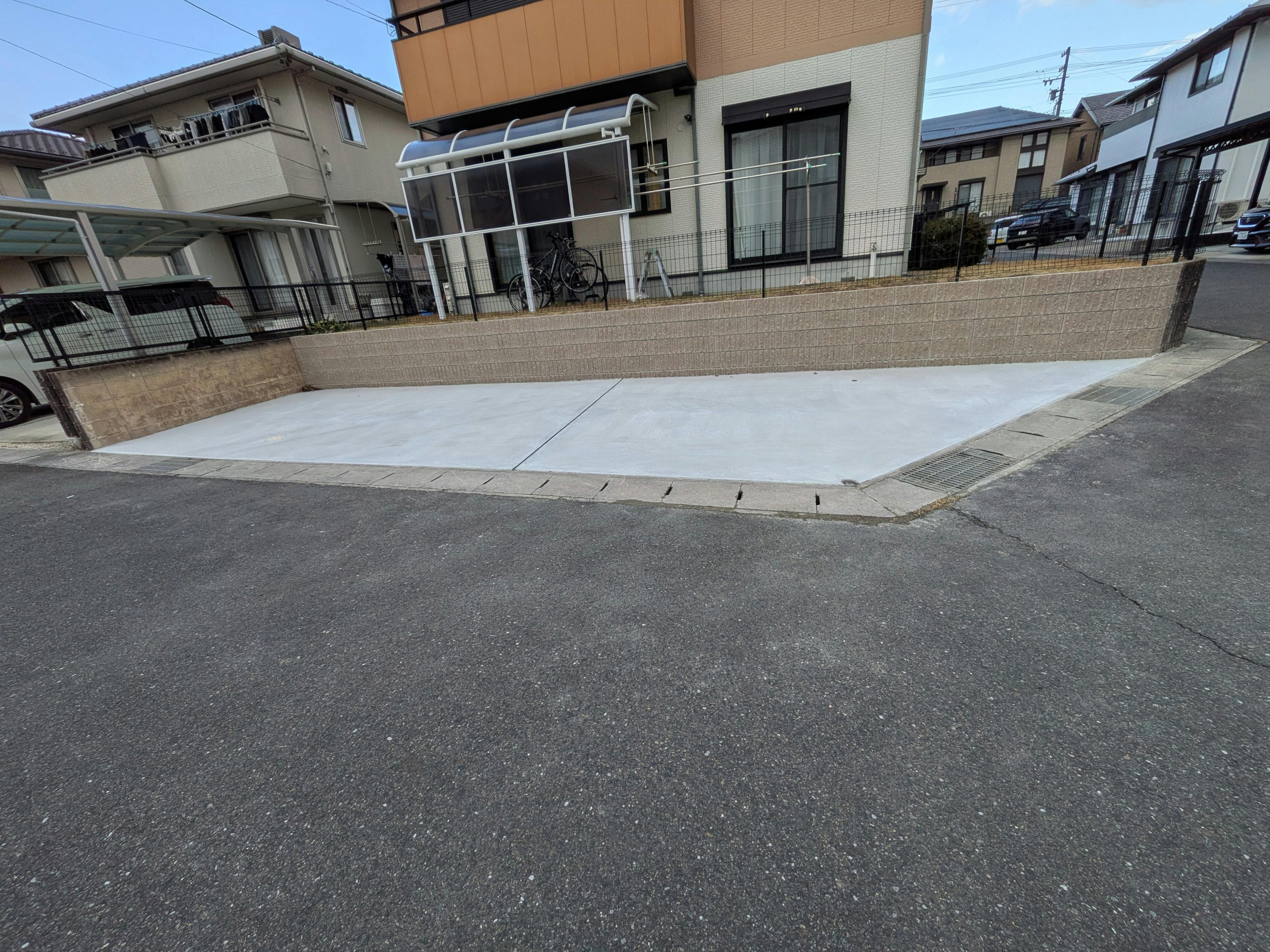 可児市のお客様の駐車場増設工事