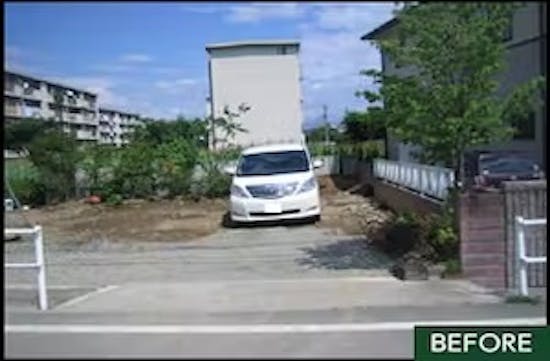 工事前　栃木県のお客様のカーポート＋外構＋物置