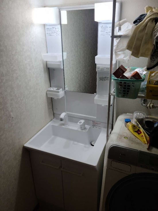 工事後　東京都八王子市のお客様の洗面化粧台交換工事 