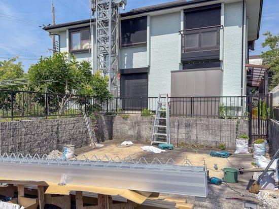 工事前 相楽郡南山城村のお客様のカーポート工事