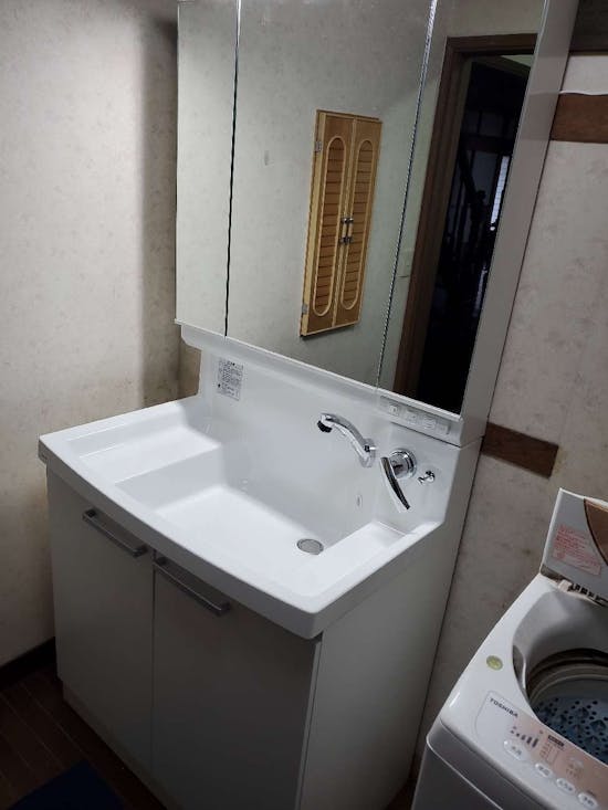 工事後　栃木県宇都宮市のお客様の洗面化粧台交換工事