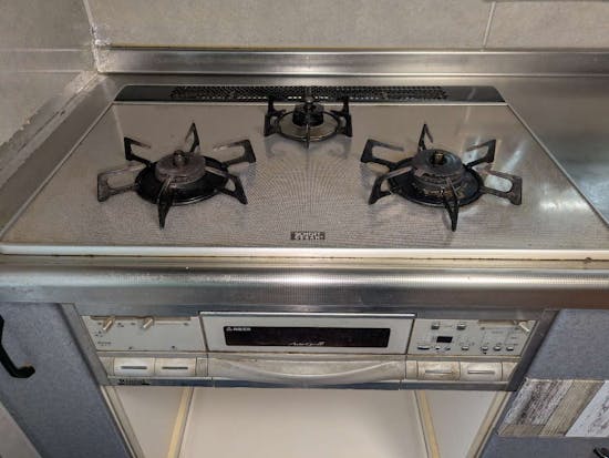 工事前　静岡県静岡市のビルトインコンロ交換工事