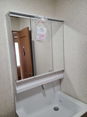 東京都八王子市のお客様のTOTOオクターブライト洗面化粧台交換工事　具体的な工事内容1