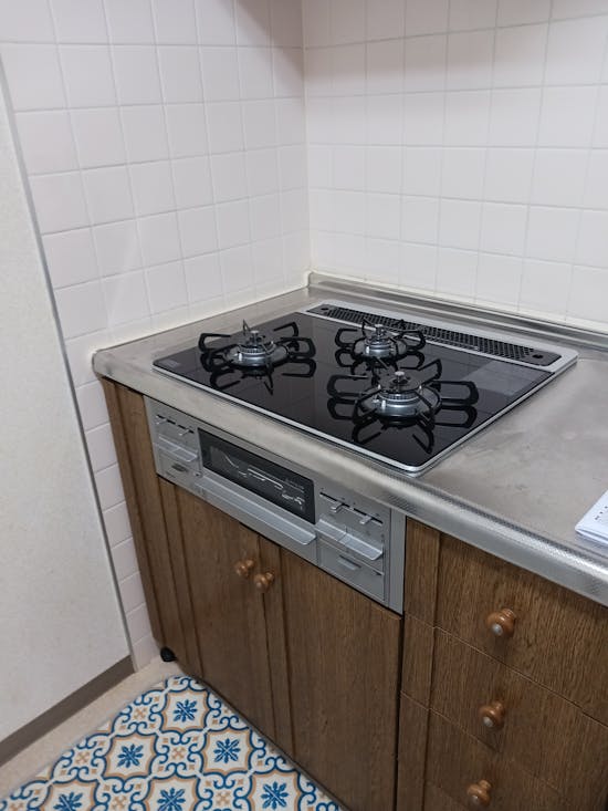 工事後　行田市のお客様のビルトインコンロ・ガスコンロ工事