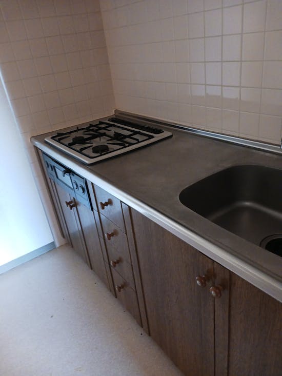 工事前　行田市のお客様のビルトインコンロ・ガスコンロ工事