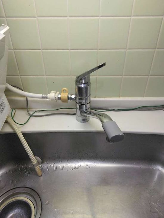 工事前　神奈川県横須賀市のお客様の混合栓工事