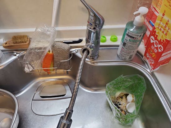 工事前　栃木県宇都宮市のお客様のキッチン水栓工事