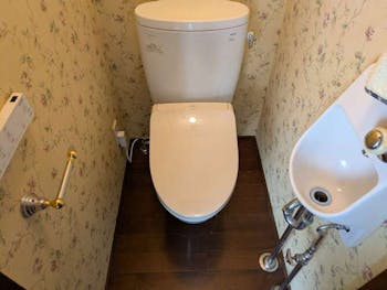 静岡県静岡市のお客様の温水洗浄便座工事