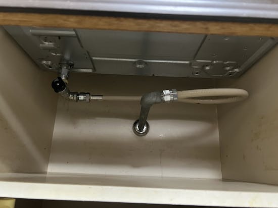 工事前 彦根市のお客様のビルトインコンロ交換工事