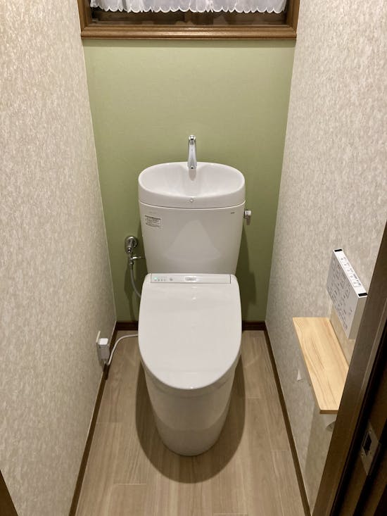 工事後 山武市のお客様のTOTOピュアレストEXトイレ工事
