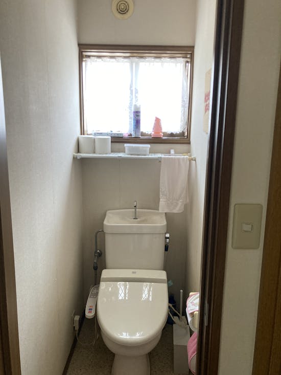工事前　山武市のお客様のTOTOピュアレストEXトイレ工事