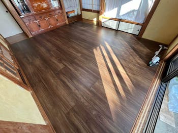 栃木県宇都宮市のお客様の床フローリング張工事