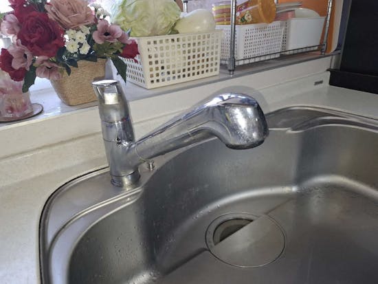 工事前　宮城県大崎市のお客様のキッチン水栓交換工事