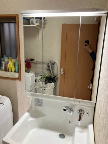 埼玉県朝霞市のお客様の洗面化粧台交換工事