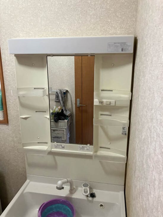 工事前　埼玉県朝霞市のお客様の洗面化粧台交換工事