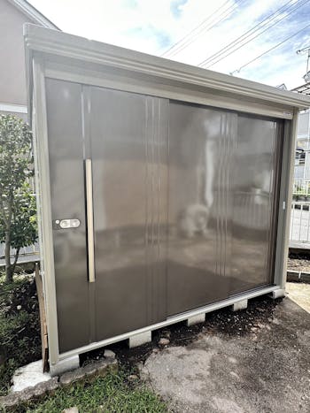 安中市のお客様の物置・倉庫工事