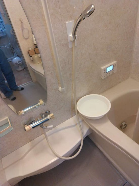 工事前　神奈川県平塚市のお客様の浴室水栓交換工事
