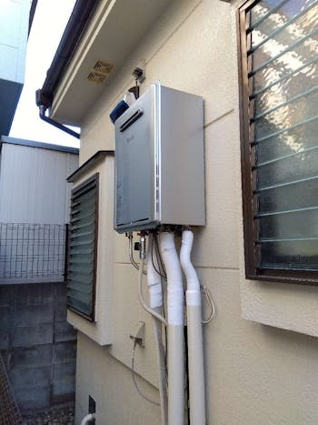 東京都羽村市のお客様の給湯器交換工事