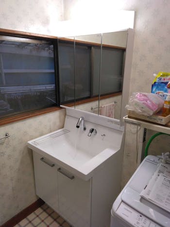 神奈川県足柄上郡のお客様の洗面台工事