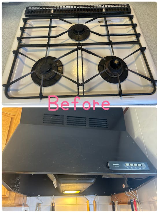 工事前 豊田市のお客様のビルトインコンロ・レンジフード交換工事