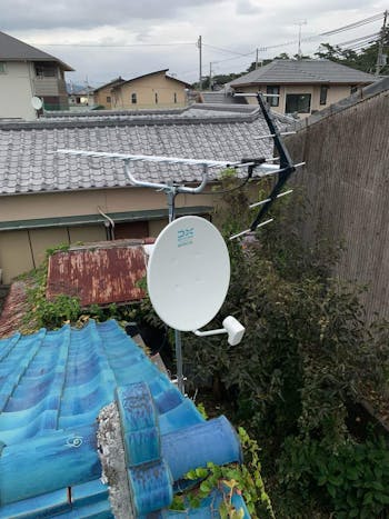 静岡県富士市のお客様のアンテナ設置工事