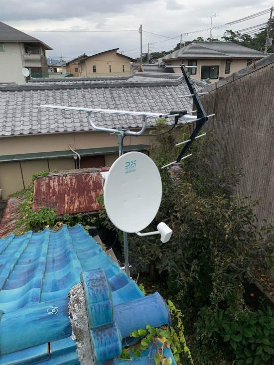 工事後　静岡県富士市のお客様のアンテナ設置工事